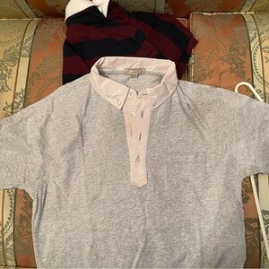 Burberry polo with contrasting button down collar